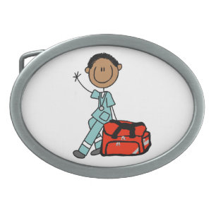 Male Respiratory Therapist or EMT Belt Buckle