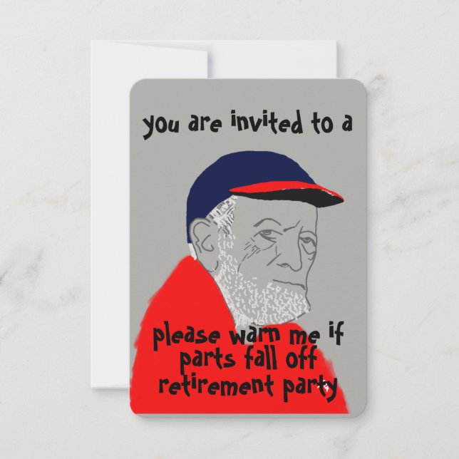 Male Retirement Party Invitation (Front)