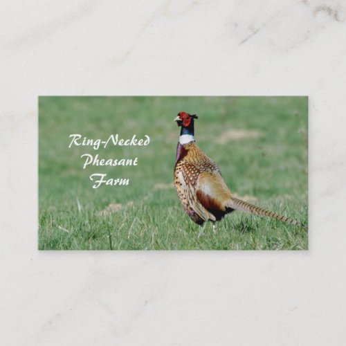 Pheasant farm business card