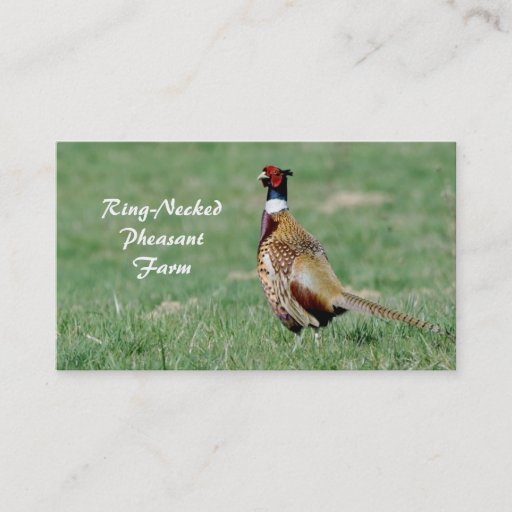 Customizable Pheasant farm business card