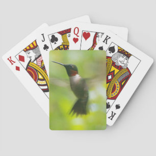 Male Ruby Throat Hummingbird Poker Cards