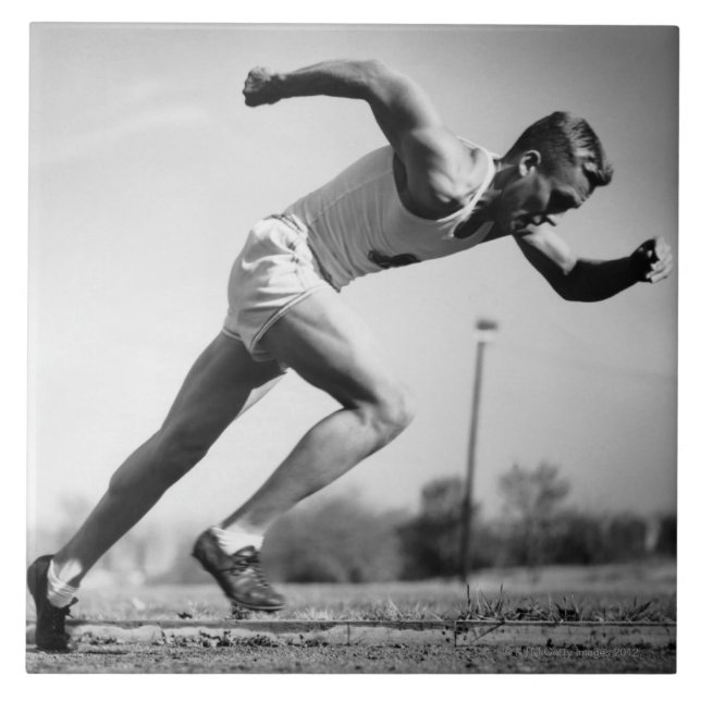 Male Runner Ceramic Tile (Front)