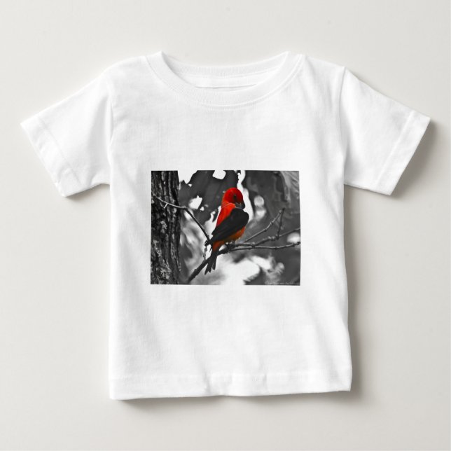Male Scarlet Tanager Baby T-Shirt (Front)