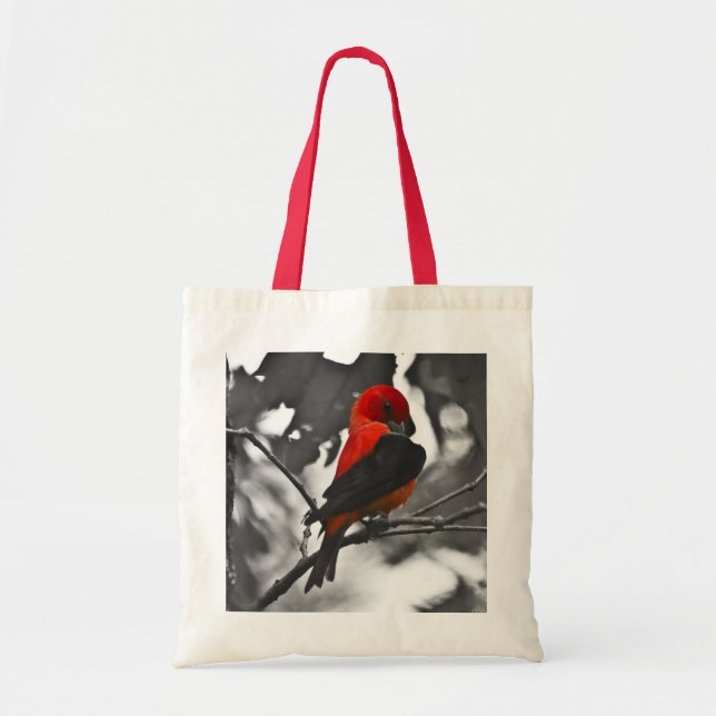 Male Scarlet Tanager Tote Bag (Front)
