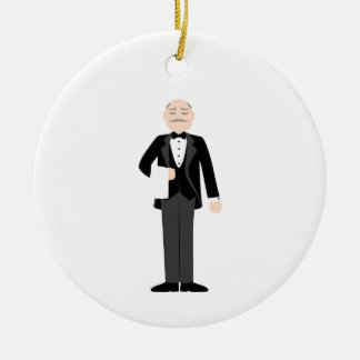 Male Server Ceramic Ornament