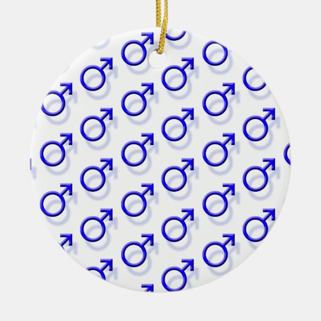 Male Sex-Symbol Ceramic Ornament (Front)