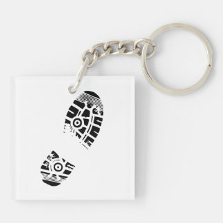 Male shoe print keychain