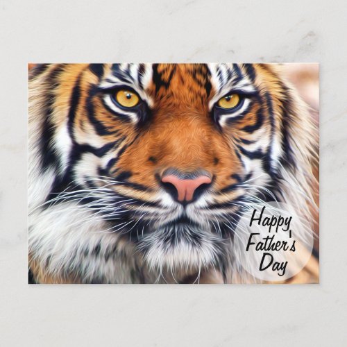 Male Siberian Tiger Fathers Day Photograph Postcard