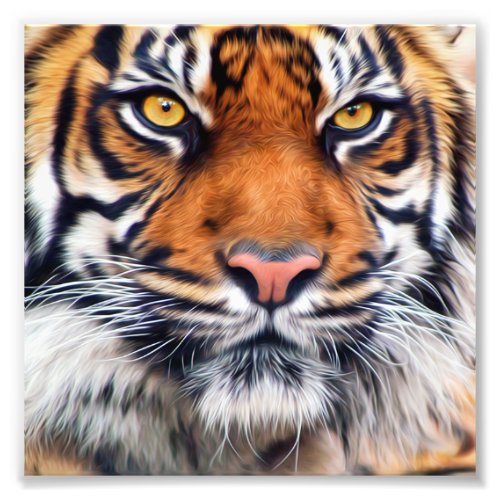 Male Siberian Tiger Paint Photograph