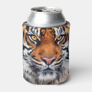 Male Siberian Tiger Paint Photograph Can Cooler