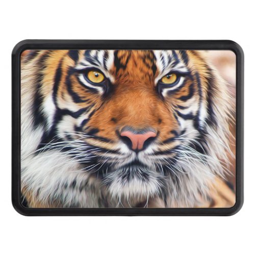 Male Siberian Tiger Paint Photograph Hitch Cover