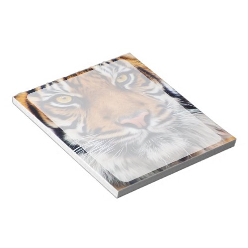 Male Siberian Tiger Paint Photograph Notepad