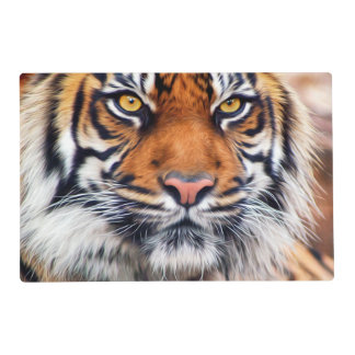 Male Siberian Tiger Paint Photograph Placemat