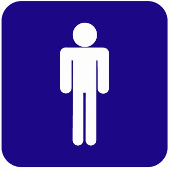 Male Sign Cutout by warrior_woman at Zazzle