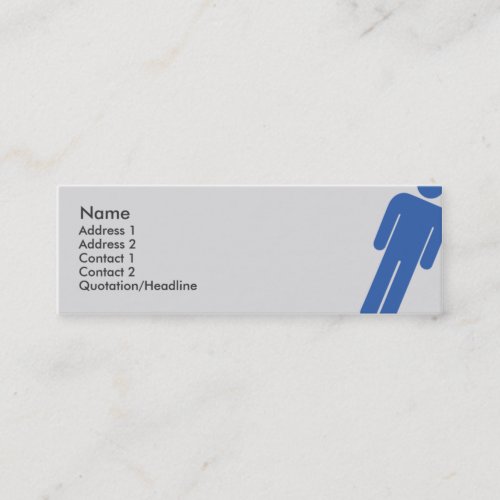 Male Sign - Skinny Business Card Template
