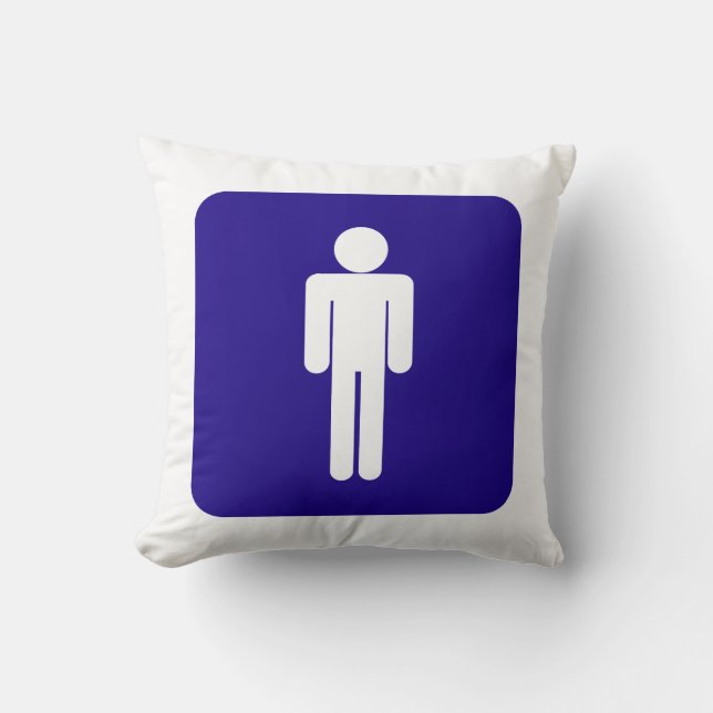 Male Sign Throw Pillow (Front)