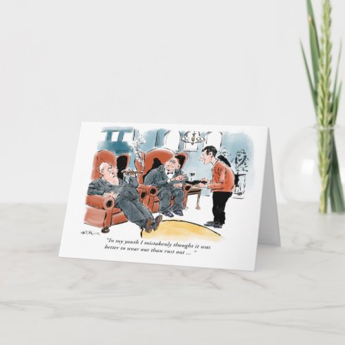 Male_Slanted Old Age Birthday Conversation card