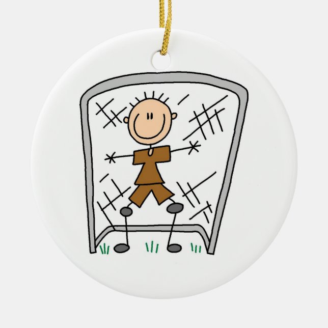 Male Soccer Goal Keeper T-shirts and Gifts Ceramic Ornament (Front)