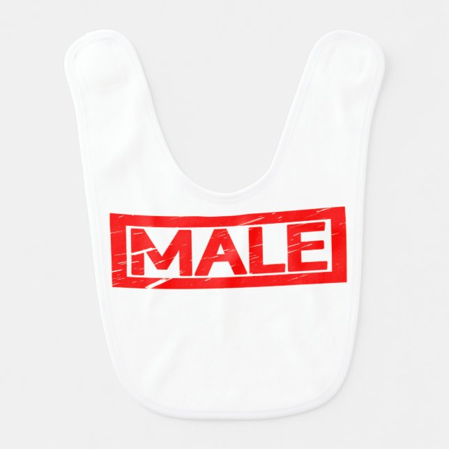 Male Stamp Baby Bib (Front)