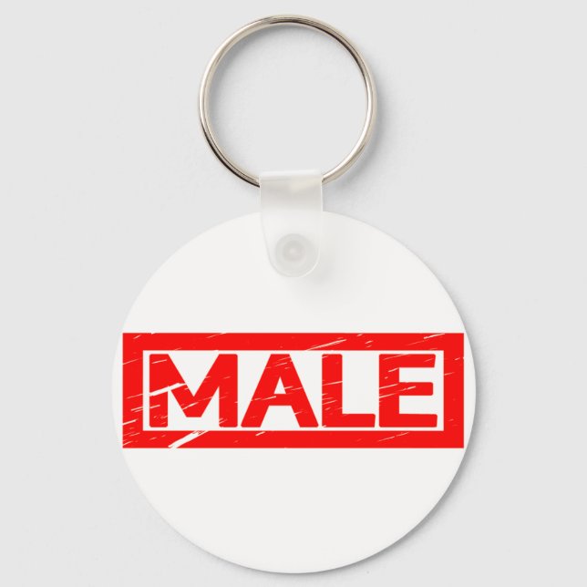 Male Stamp Keychain (Front)
