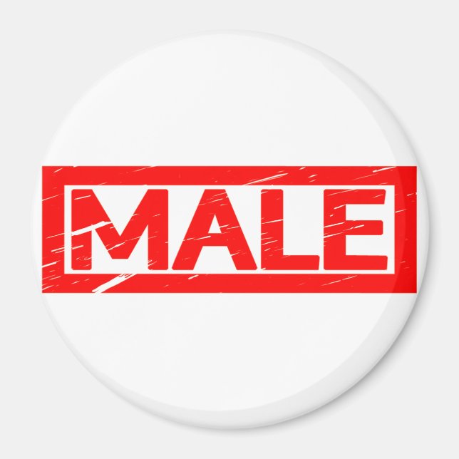 Male Stamp Magnet (Front)