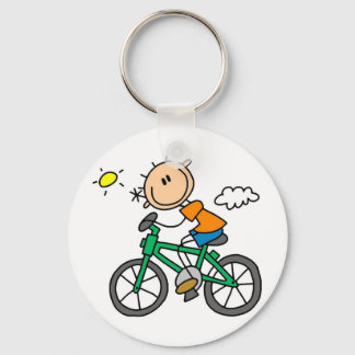 Male Stick Figure Bicyclist Tshirts and gifts Keychain