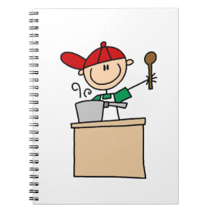 Male Stick Figure Cook Notebook