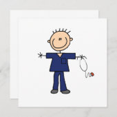 Male Stick Figure Nurse - Blue (Front/Back)