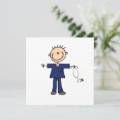 Male Stick Figure Nurse - Blue (Standing Front)