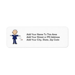 Male Stick Figure Nurse - Blue Label
