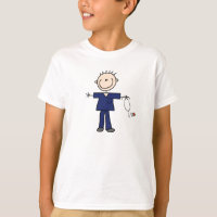 Male Stick Figure Nurse - Blue