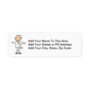 Male Stick Figure Nurse Label