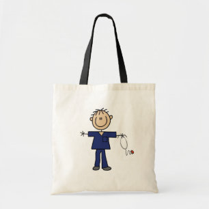 Male Stick Figure Nurse Medium Skin Tote Bag