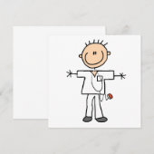 Male Stick Figure Nurse T-shirts and Gifts (Front/Back)