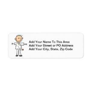 Male Stick Figure Nurse T-shirts and Gifts Label