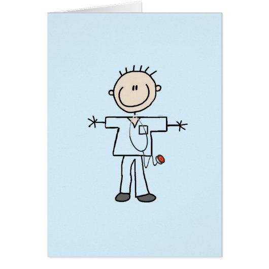 Male Stick Figure Nurse Tshirts and Gifts (Front)