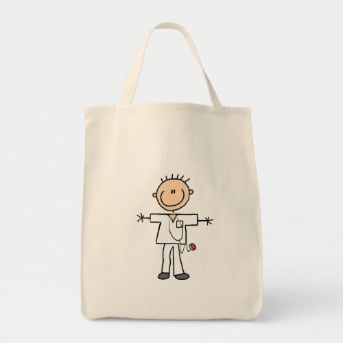 Male Stick Figure Nurse Tshirts and Gifts Tote Bag