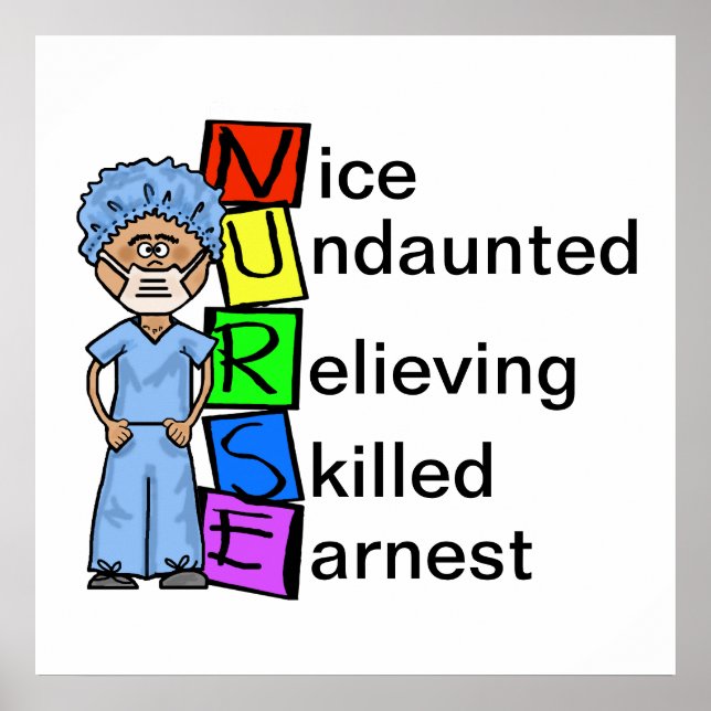 Male Surgical NURSE Acronymn Poster  Customize It! (Front)