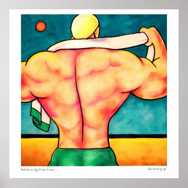 Male Swim Cap Green Trunks Poster (Front)