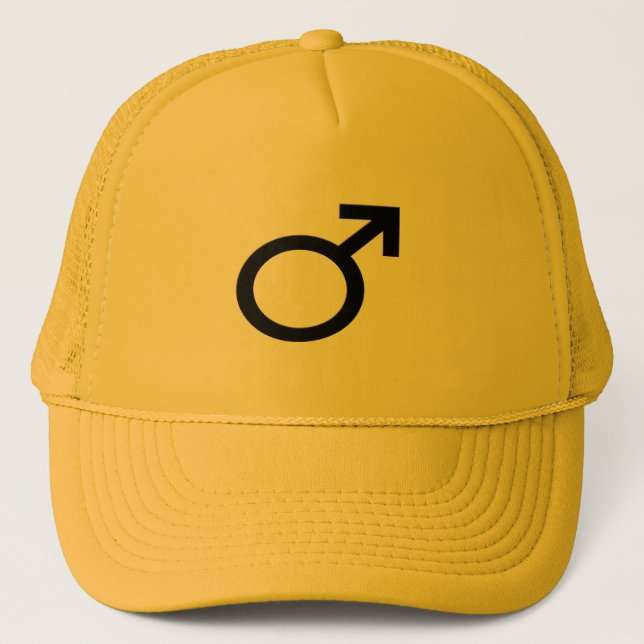 Male Symbol Black and Yellow hat (Front)