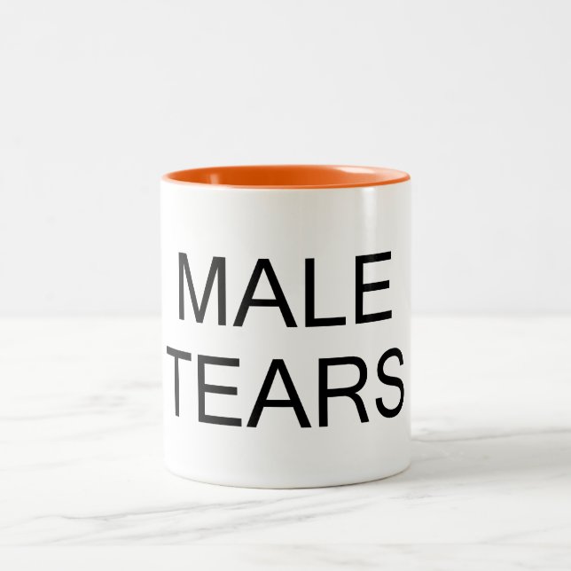 Male tears Two-Tone coffee mug (Center)