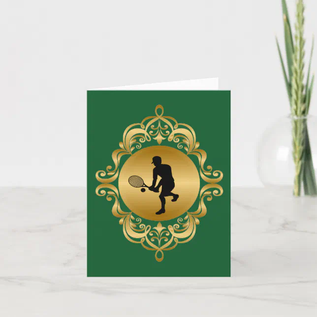 Male Tennis Player Congratulations Card | Zazzle