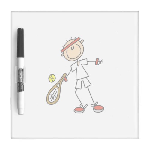 Male Tennis Player Dry_Erase Board