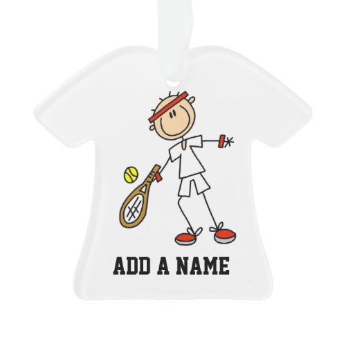 Male Tennis Player Ornament