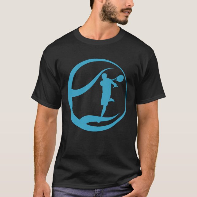  Male Tennis Player Playing Tennis T-Shirt (Front)