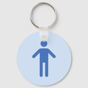 Male toilet symbol keychain