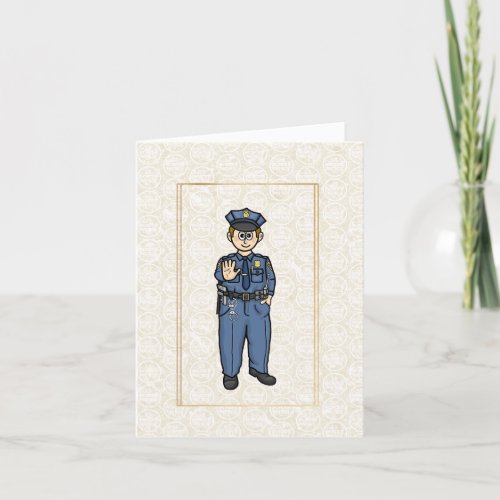 Male US Border Patrol Agent Greeting Card