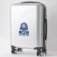 Male UK Police Constable Helmet with Name & Number Sticker