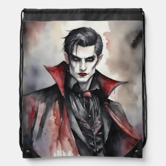 Male Vampire Drawstring Bag