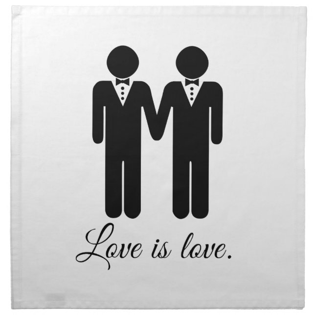 MALE WEDDING LOVE -.png Napkin (Front)